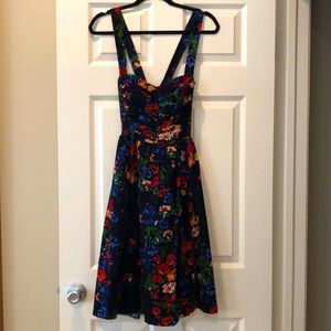 HD in Paris Paca Floral Corduroy Halter Dress, 6